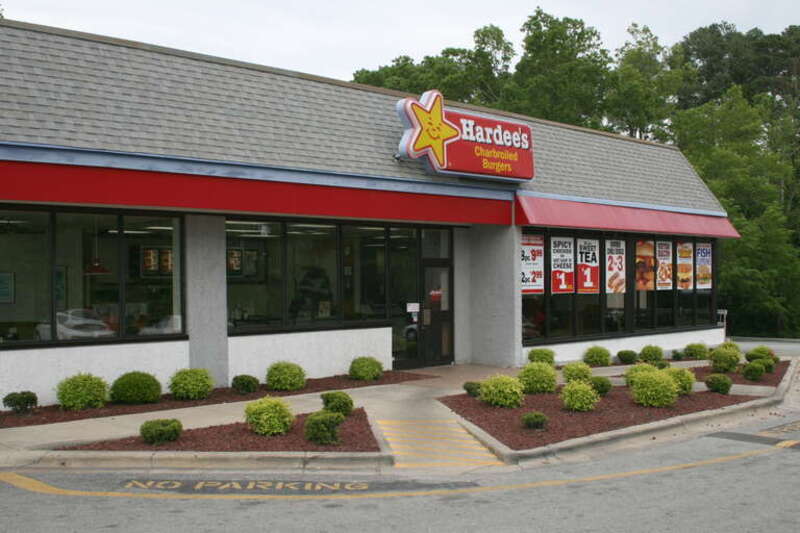 Hardee's restaurant at 2721 Durham-Chapel Hill Boulevard in Durham, North Carolina.