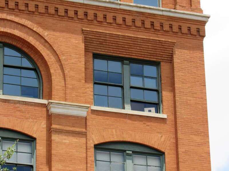The sixth floor windown from which Lee Harvey Oswald shot President John F. Kennedy in the Texas School Book Depository building in Dallas, Texas.