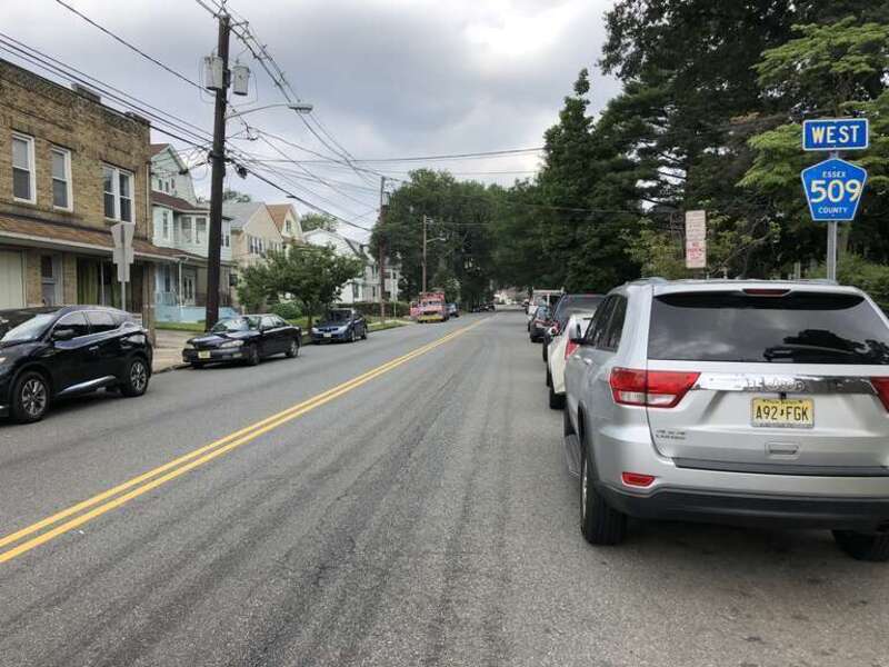 View north along Essex County Route 509 (Franklin Street) just north of Watsessing Avenue in Bloomfield Township, Essex County, New Jersey