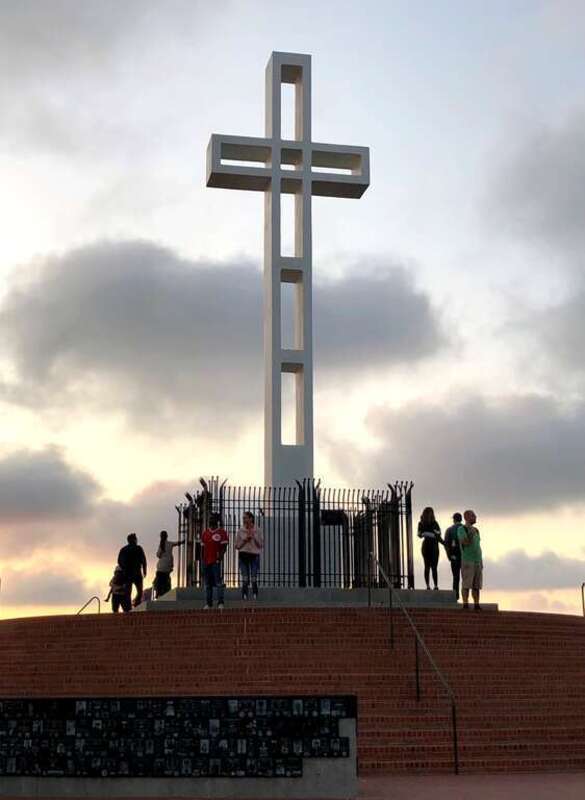 Mt. Soledad National Veterans Memorial is a prominent landmark located on top of Mount Soledad in the La Jolla neighborhood of San Diego, California.  A cross was first erected on the site in 1913; the present one - the third on the site -- dates