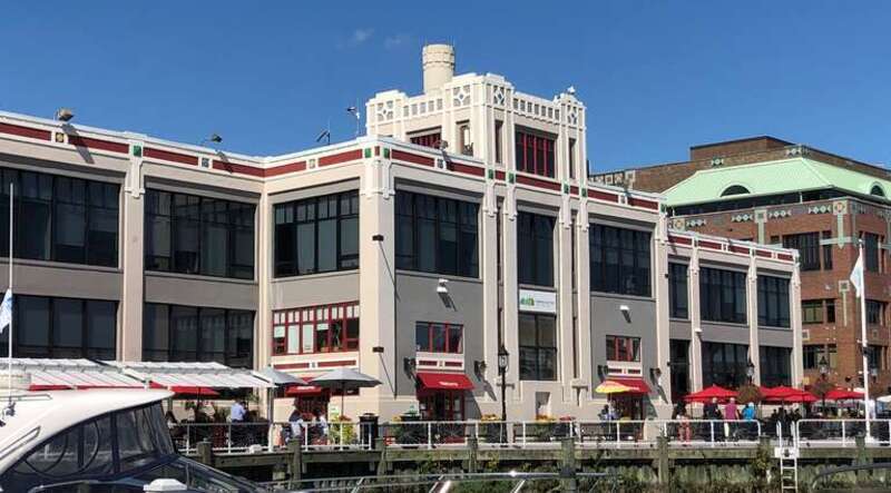 The Torpedo Factory Art Center is the former U.S. Naval Torpedo Station, a naval munitions factory on the banks of the Potomac River in Old Town Alexandria, Virginia, which was converted into an art center in 1974. The facility is located at 105