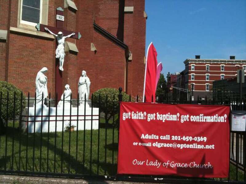 Our Lady of Grace Church in Hoboken, New Jersey.

Photo by Luigi Novi. This photo may be used and modified, for any purpose, only if the photographer is visibly credited in each instance in which it is used. (See licensing information below.) For