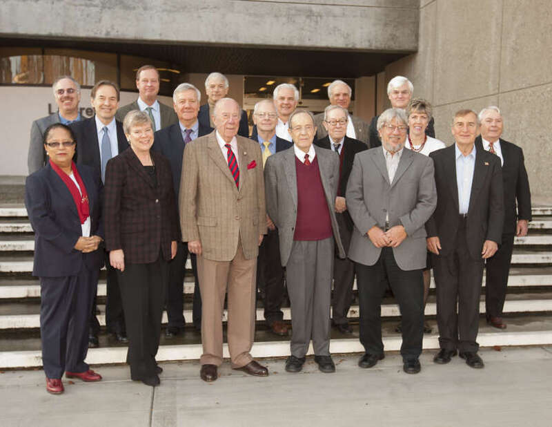 Acting Under Secretary of State for Arms Control and International Security Rose Gottemoeller poses for a photo with the International Security Advisory Board members at the Lawrence Livermore National Laboratory in Livermore, California, on February