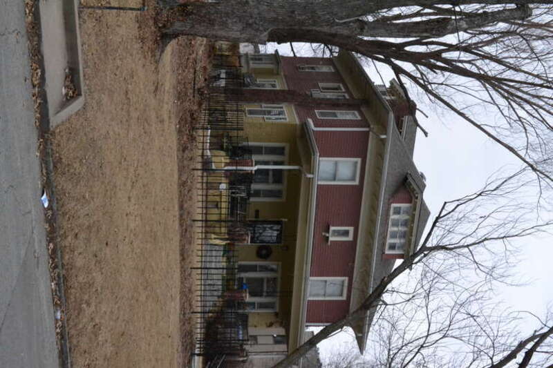 Morton Albaugh House in Topeka, Kansas. Listed on the National Register of Historic Places.