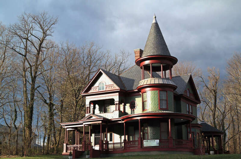 A view of the Alexander Black House in Blacksburg, Virginia. The Queen Anne style house was completed in the late 1890s for a great-great grandson of Samuel Black, original owner of the land upon which the 16-square town of Blacksburg was platted.