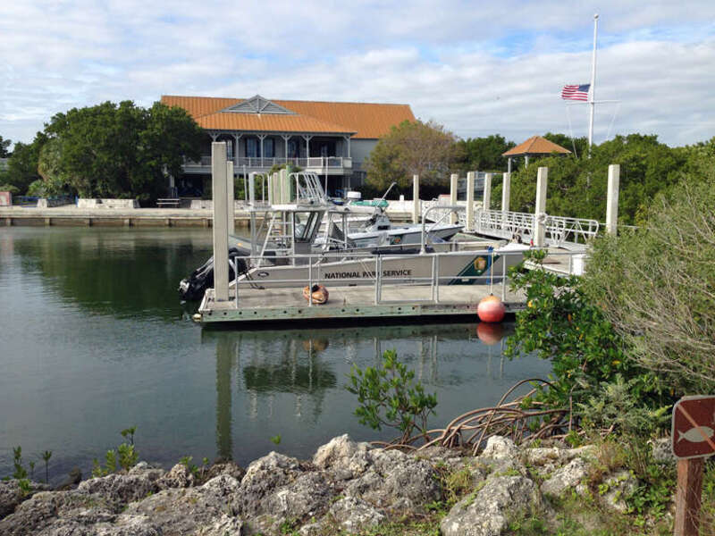 The visitor center for Biscayne National Park in Florida.