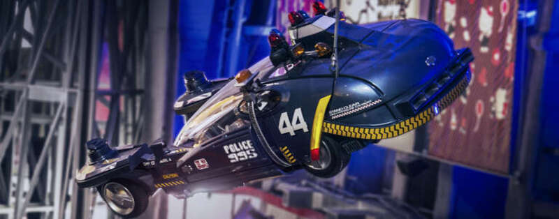 I caught this as I was walking out of the museum. Apparently it was used on screen, but has a history of falling out of trucks and being rebuilt. I was a bit skeptical at first after seeing the Captain America copy next to it. But, it lead me to find