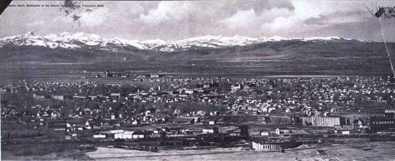 A photograph of Bozeman, Montana, from 1911, provided by the city of Bozeman.