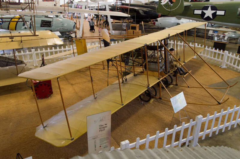 A replica of the Burgess Model F at Hill Aerospace Museum.