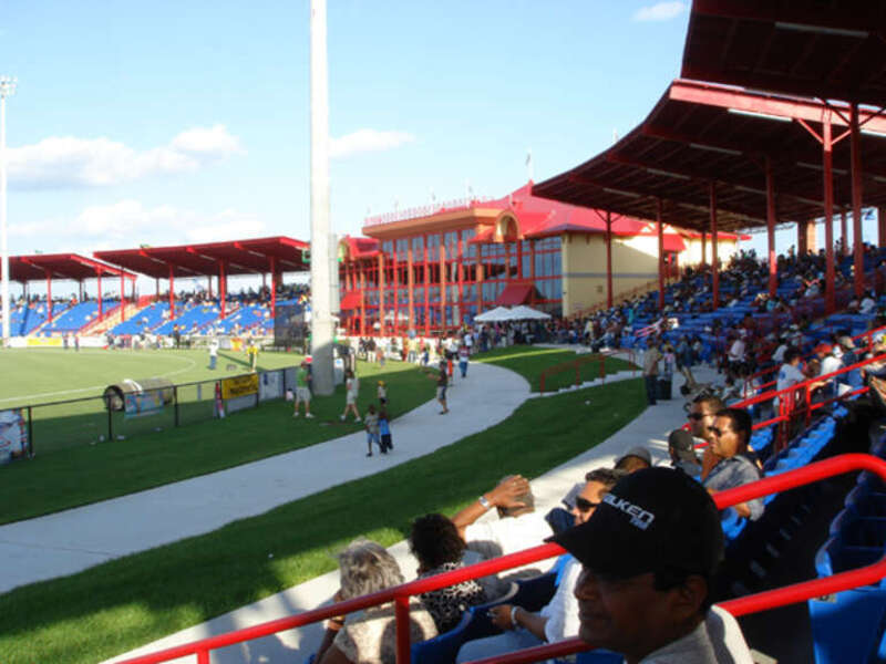 Spectators at MAQ T20 International Cricket Tournament at Central Broward Regional Park Main Event Field