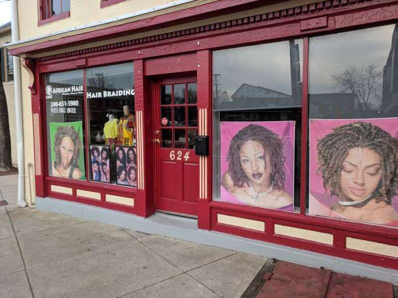 CMT African Hair Braiding &amp;amp; Boutique in Downtown Frederick, Maryland.