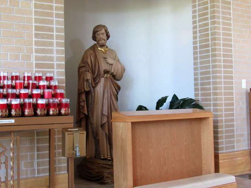 The statue of St. Jude in the Cathedral of Saint Jude the Apostle in St. Petersburg, Florida.
