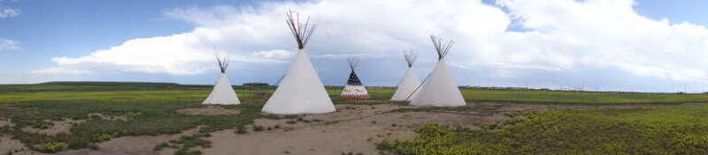 View of Cheyenne Camp looking east at the Plains Conservation Center, Aurora, Colorado.