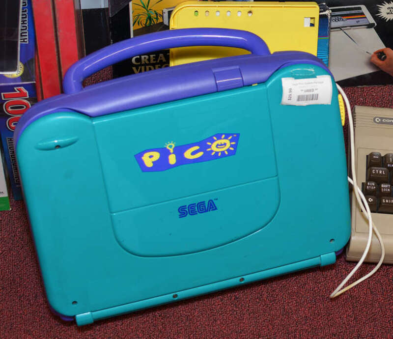 Monthly NAVA meeting at the Digital Press retro video game store in Clifton, NJ. Saturday, March 26, 2016. 

pictured: Sega Pico and Commodore 64