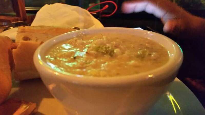 A cup of cod chowder served at Shakespeare Pub &amp;amp; Grille in San Diego