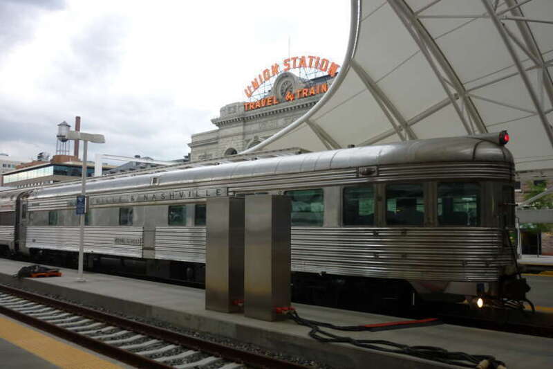 Denver - private cars visit Union Station on Amtrak Train 6, the California Zephyr.