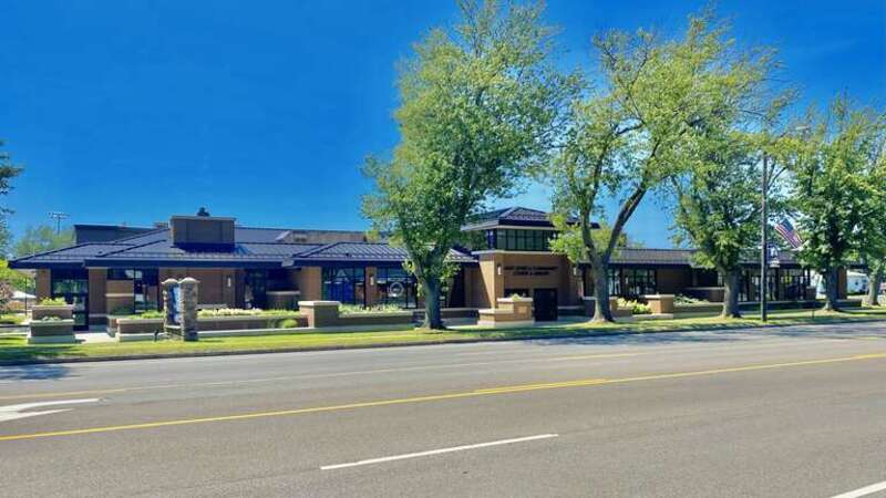 The West Seneca Community Center and Public Library, 1300 Union Road, West Seneca, New York, June 2022. Designed by the architectural firm of Clark Patterson Lee, it hardly needs to be said that the stylistic inspiration for this $13.5 million