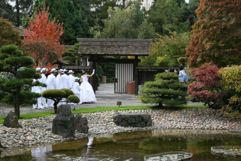 We stumbled into this wedding photo / video shoot and I couldn't resist sneaking a quick shot of their big day. Congratulations! Taken in San Mateo Central Park.