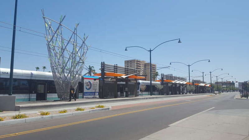 The Country Club/Main St Valley Metro Rail light rail station.