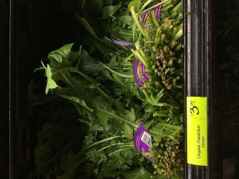 Dandelion greens sold at Whole Foods