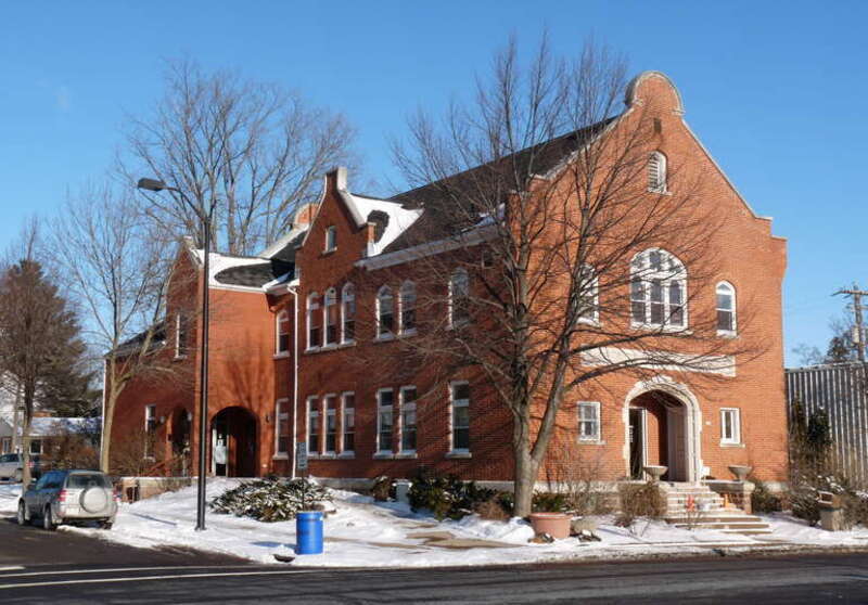 The Joseph W. Dessert Library in Mosinee Wisconsin is a Victorian public building constructed in 1898.  Dessert was a French-Canadian who came to Mosinee in 1844 and operated sawmills starting in 1849.  The building is now listed on the National