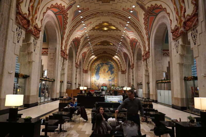 The interior of the Guardian Building in Detroit, Michigan (United States).