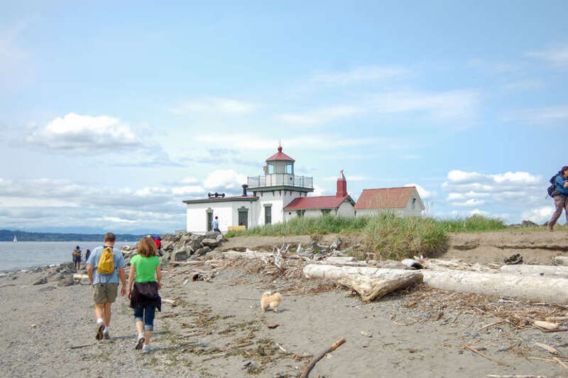 West Point Light in Discovery Park, Seattle, Washington.