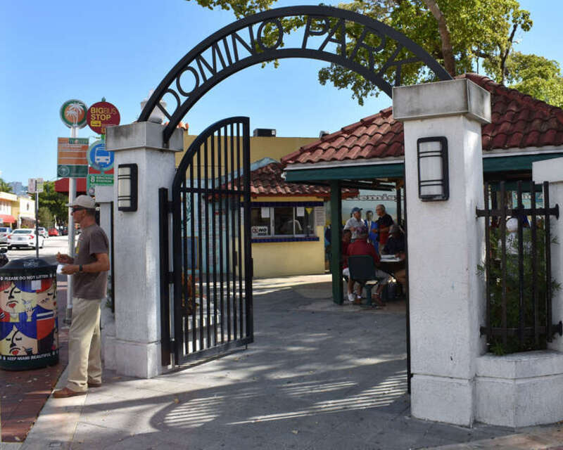 Domino Park, also known as Maximo Gomez Park, opened in 1976 in the Little Havana neighborhood of Miami, Florida.