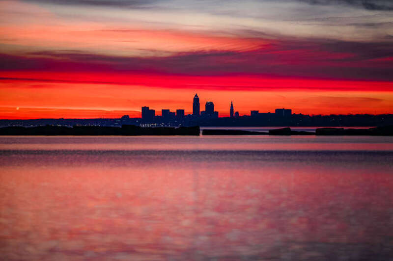 Downtown Cleveland, central business district of Cleveland, Ohio, USA