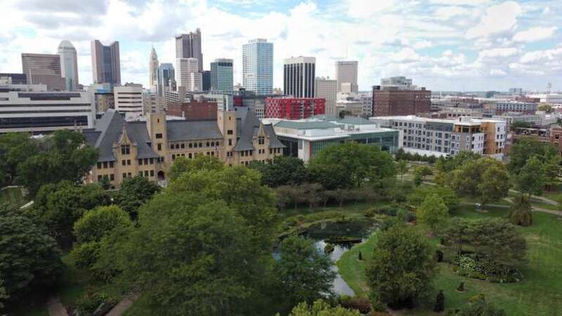 Image taken in Downtown Columbus, OH. Topiary Park, Cristo Rey Columbus High School, Columbus Metropolitan Library, etc.