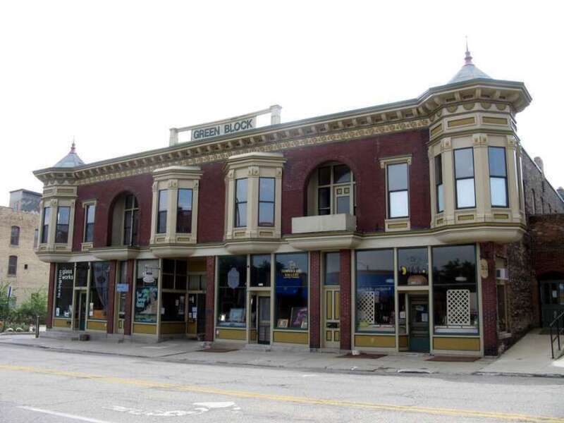 The historic Green Block in Elkhart, Indiana.