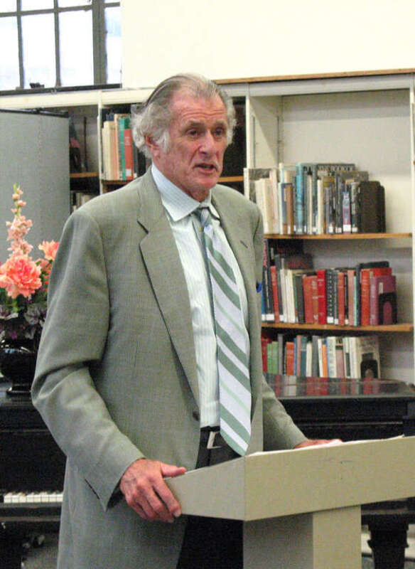 Frank Deford at the Bridgeport Public Library Bridgeport, Connecticut.