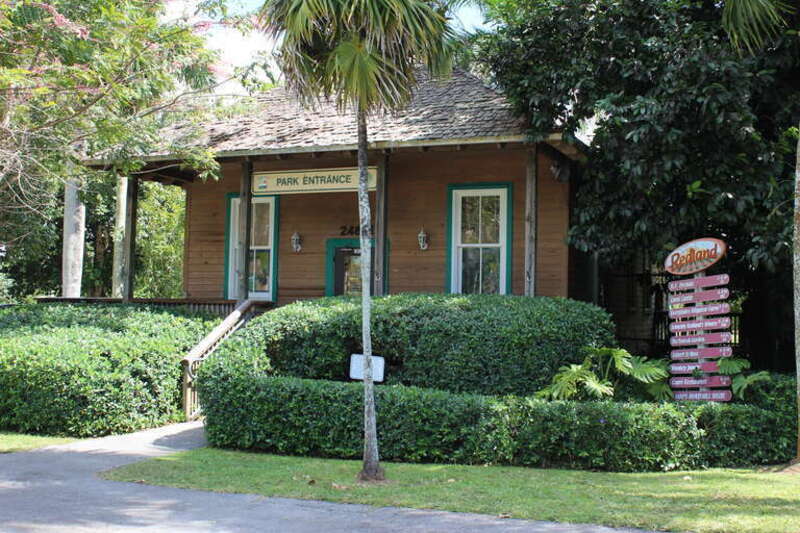 The 1906 Redland Schoolhouse, now used as the entrance to the Fruit &amp;amp; Spice Park in Redland, Florida