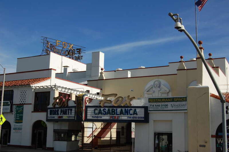 Street view of the historic Fullerton Fox Theatre