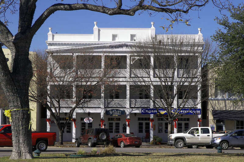The Guadalupe Hotel in New Braunfels, Texas, United States. It was listed on the National Register of Historic Places on March 13, 1975.