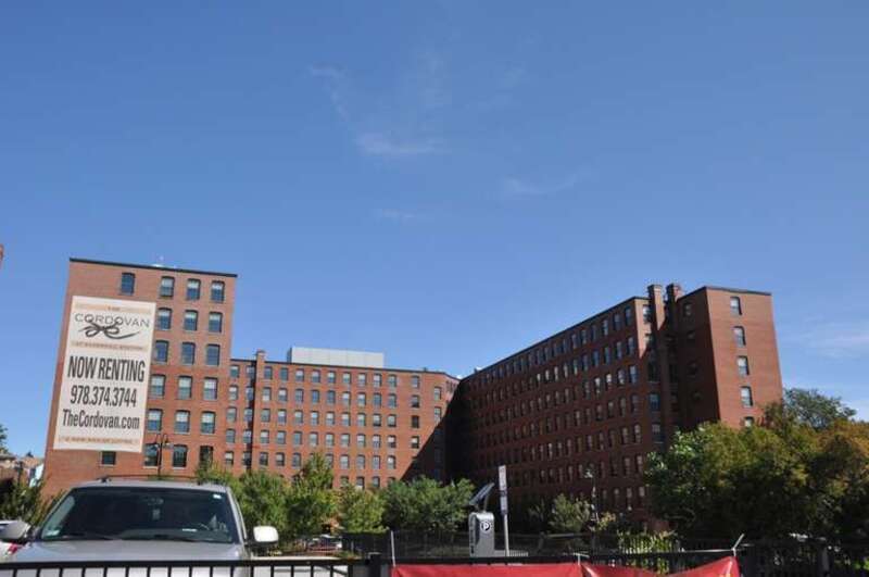 Haverhill Board of Trade Building in Haverhill, Massachusetts.  View is from the rear (not the street view).