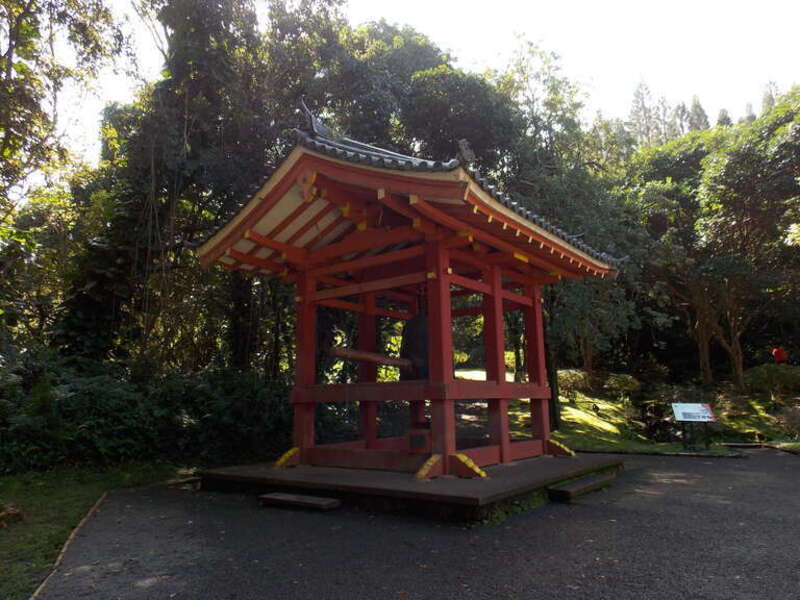 The Bon-sho (Sacred Bell) at the Byodo-In Temple, a non-denominational Buddhist temple, located at the Valley of the Temples on Oahu,Hawaii.