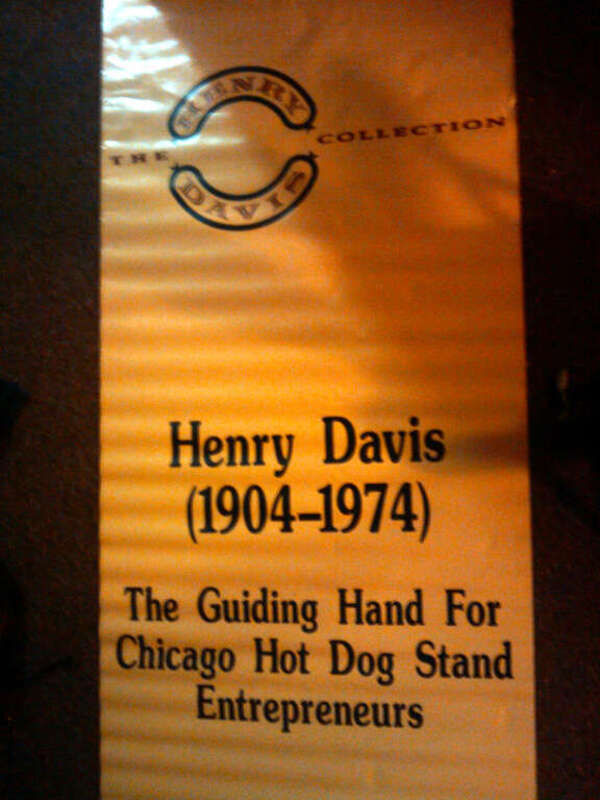 A photo of a banner that was displayed at the CHS (Chicago Historical Society), the night of The Henry Davis Collection gala.