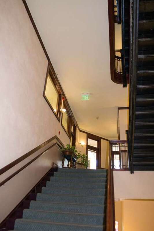 The lobby at tfhe Heritage Building, also known as the U. S. National Bank Building, in Vancouver, Washington
