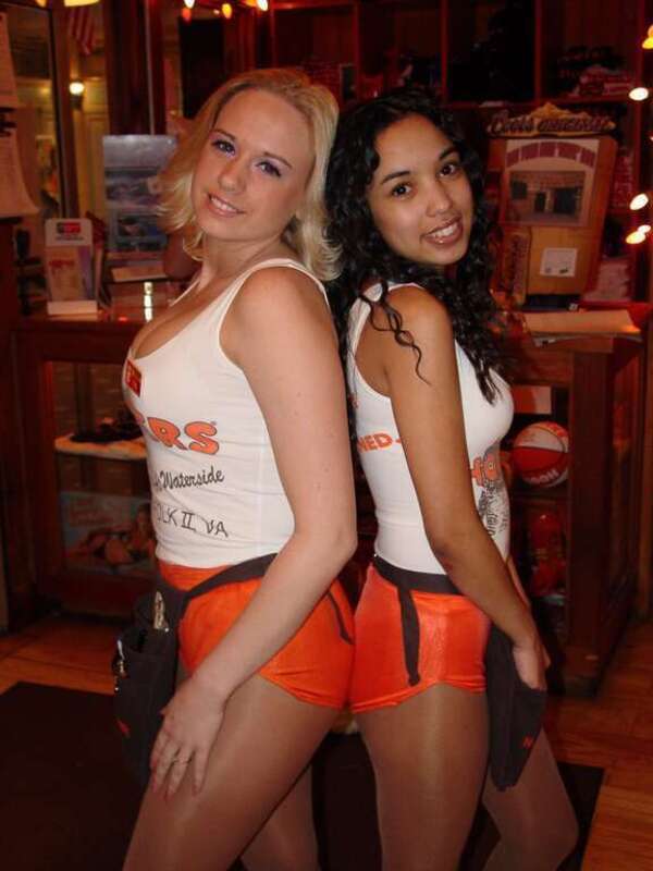 Hooters Girls at the Waterside Hooters restaurant in Norfolk, Virginia.