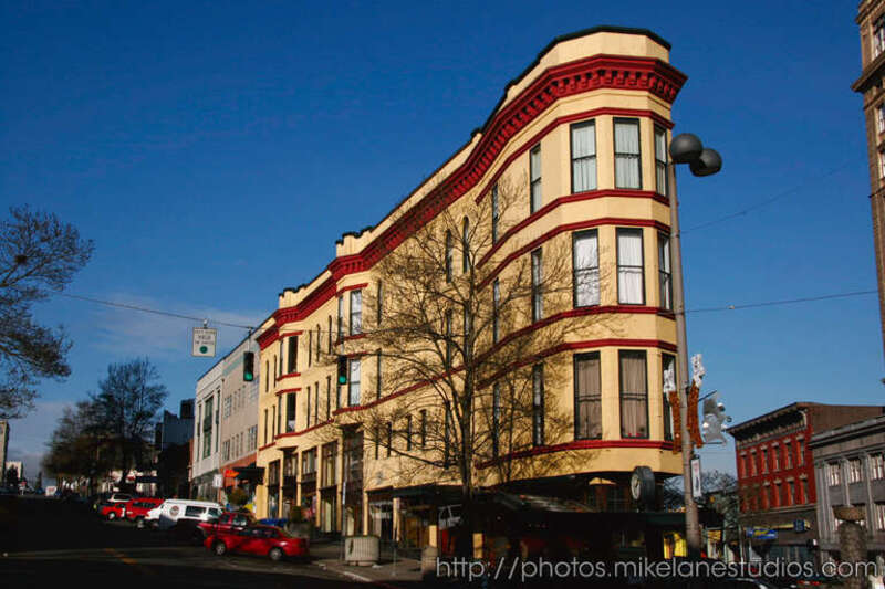 Hotel Bostwick at S 9th and Broadway in downtown Tacoma, Washington, a contributing property to the Old City Hall Historic District.