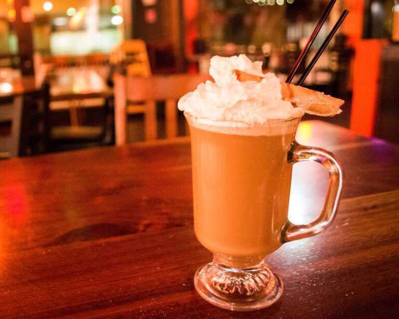 Irish coffee at Off the Waffle in Eugene, Oregon