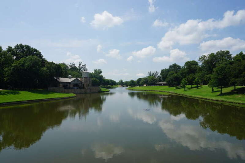 Delaware Creek and Centennial Park in Irving, Texas (United States).