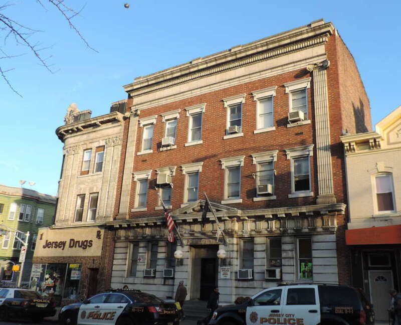 Looking east at North District JCPD, 282 Central Avenue, late on a sunny day