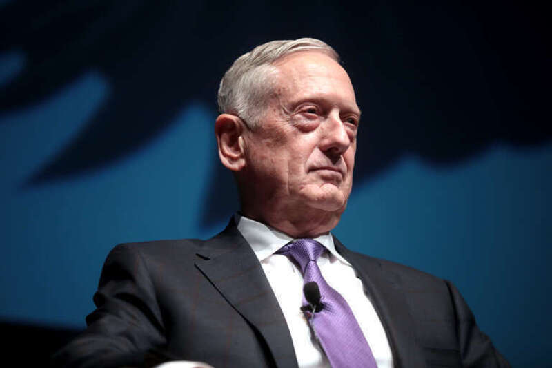 Former Secretary of Defense of the United States James Mattis speaking at the 2020 John J. Rhodes Lecture hosted by Barrett, the Honors College at Arizona State University at the Tempe Center for the Arts in Tempe, Arizona.

Please attribute to Gage