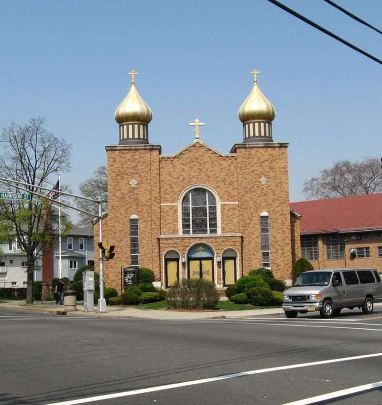 Russian Orthodox Church on Lexington Avenue in Passaic, NJ on a sunny early afternoon in early spring.