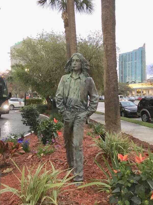 John Lennon statue in downtown Tampa Florida
