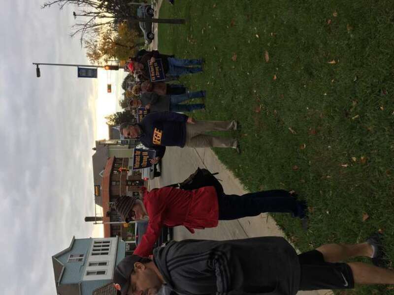 AFGE members gathered in Milwaukee to rally against the proposed closing of VA medical centers nationwide.