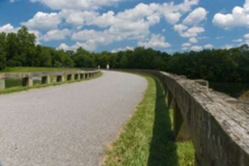Picture of Causeway on Inspiration Lake in Kentlands, MD.