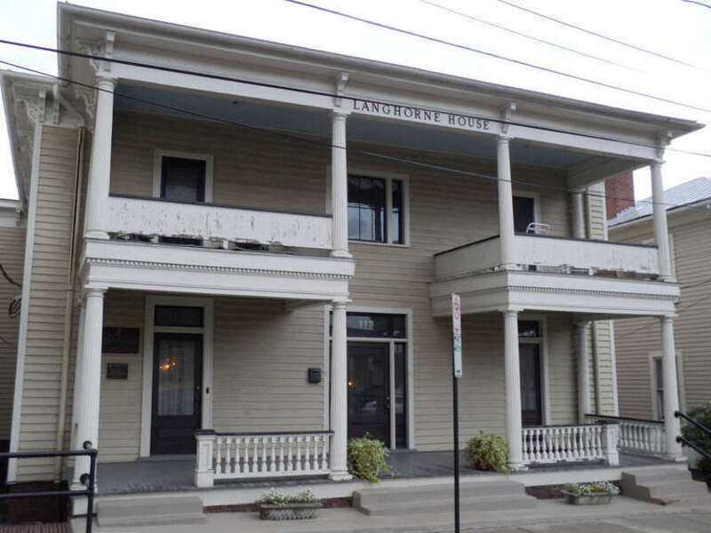 Exterior view of the Langhorne House, 117 Broad Street, Danville, Virginia, birthplace of Lady Nancy (Langhorne) Astor.
